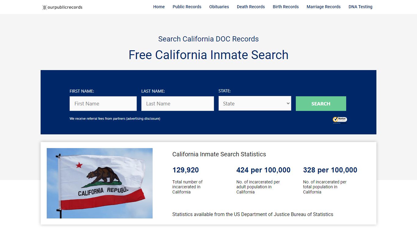 Free California Inmate Search - Public Records Search